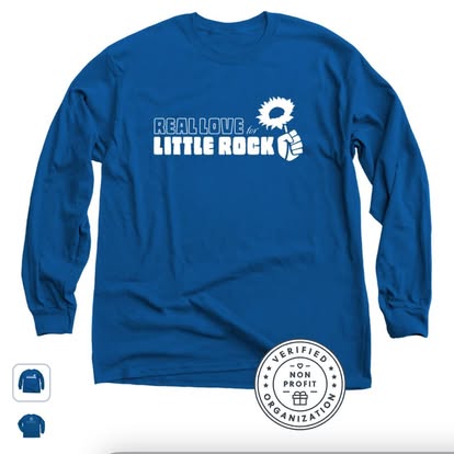Blue Real Love for Little Rock long-sleeve tee